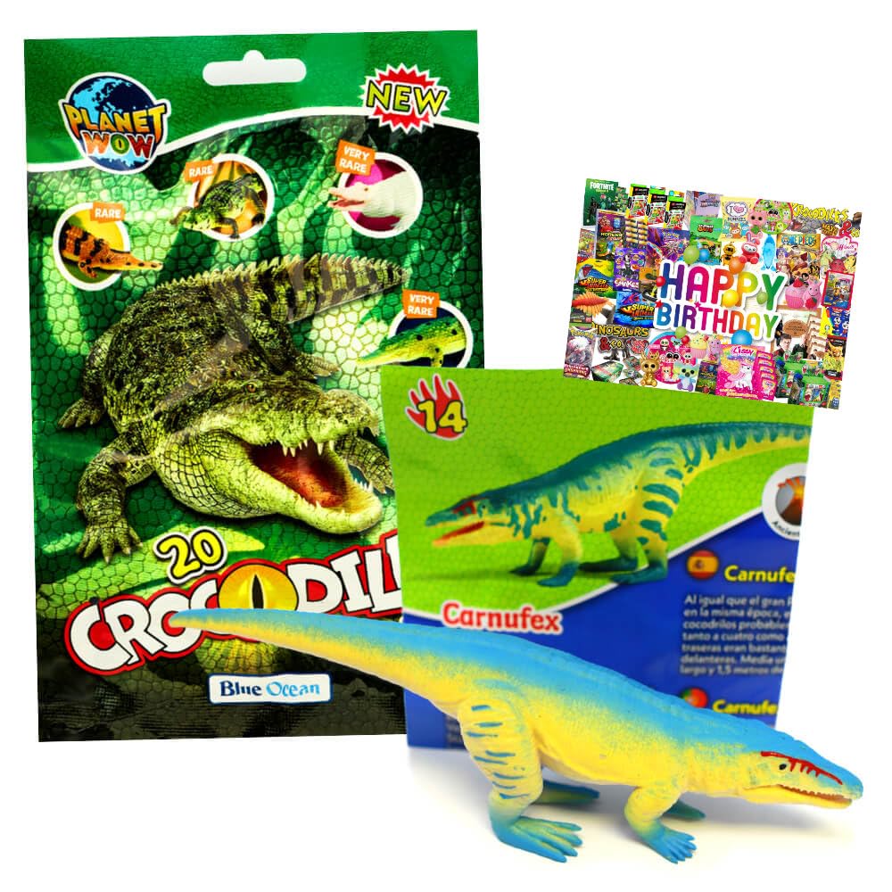 Bundle mit Blue Ocean Crocodiles Sammelfiguren 2025 - Planet Wow Krokodil- Figur 14. Carnufex - Exkl