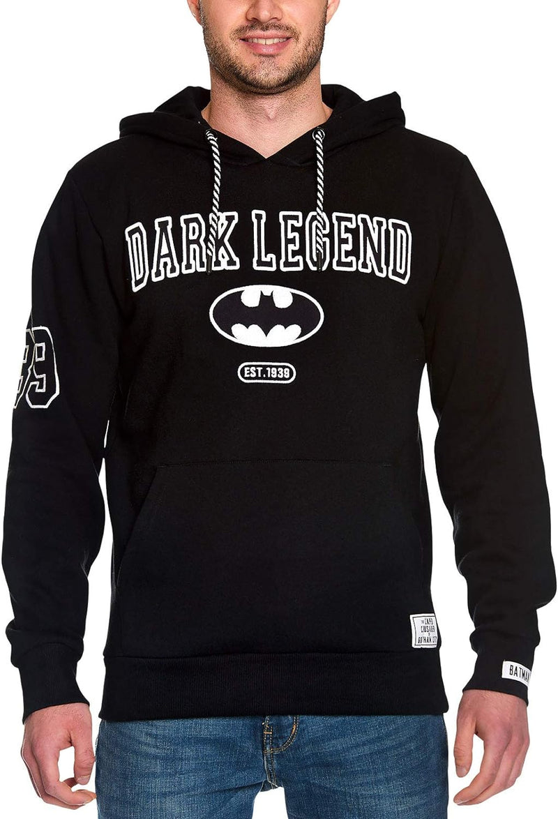 Batman Hoodie Dark Legend mit Kapuze DC Comics Baumwolle schwarz - S