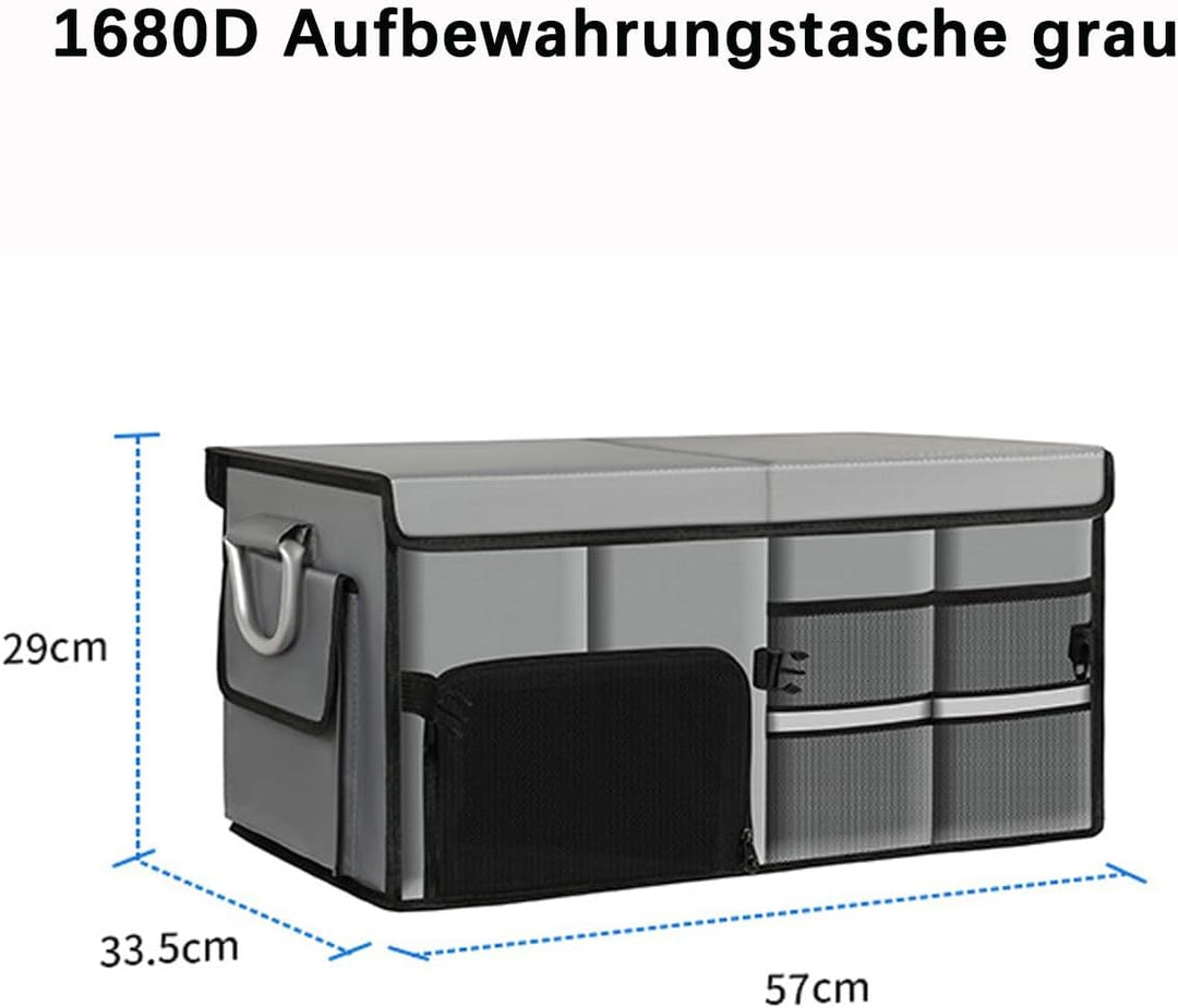 MEXITAL Kofferraumtasche, Kofferraum Organizer mit Deckel, Faltbare Auto Kofferraumtasche, Koffertas