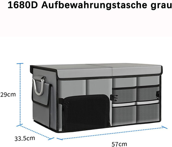MEXITAL Kofferraumtasche, Kofferraum Organizer mit Deckel, Faltbare Auto Kofferraumtasche, Koffertas