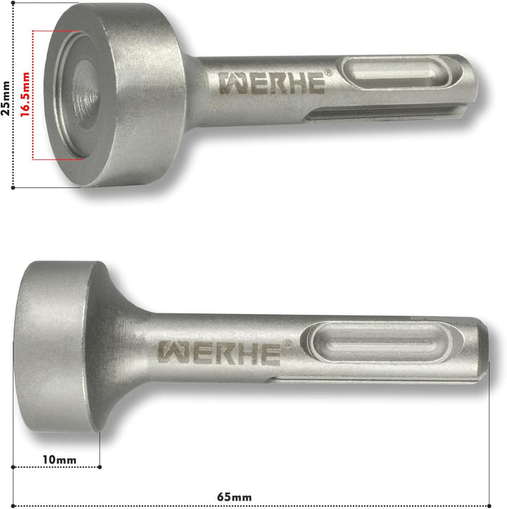 WERHE Nageleintreiber SDS Plus 16,5 mm für Bohrhämmer – Effiziente Einschlaghilfe für Nägel und Stäb