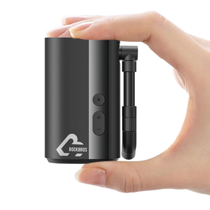ROCKBROS Fahrradpumpe Mini Elektrische Akku Luftpumpe 5000mAh, 150PSI mit LCD-Bildschirm LED Druckse