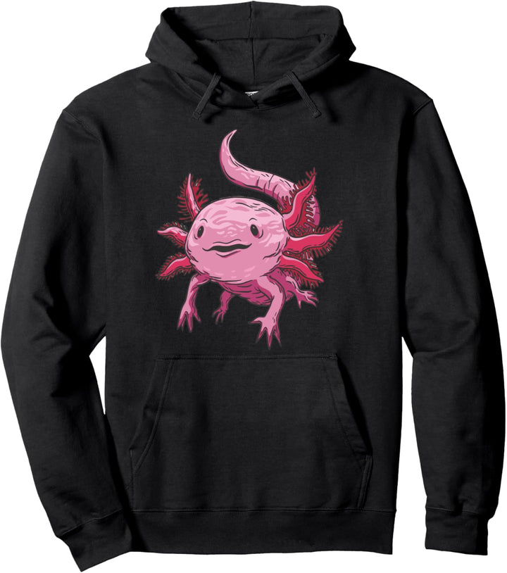 Realistische Axolotl Amphibien, mexikanische Fische Pullover Hoodie