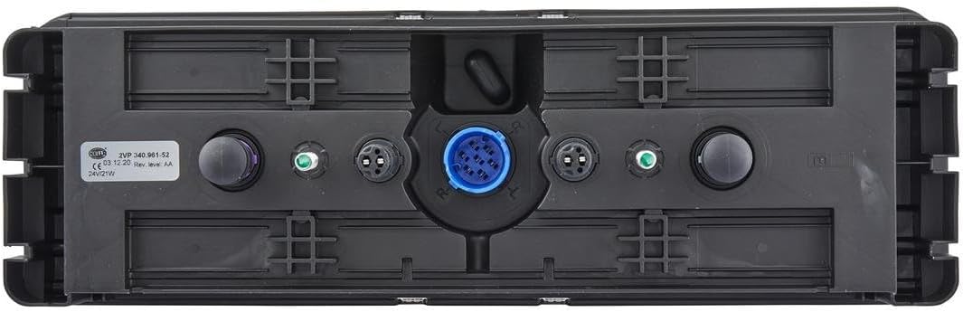 HELLA - Heckleuchte "Krone" - Hybrid - 24V - Anbau/geschraubt - Lichtscheibenfarbe: glasklar - Steck