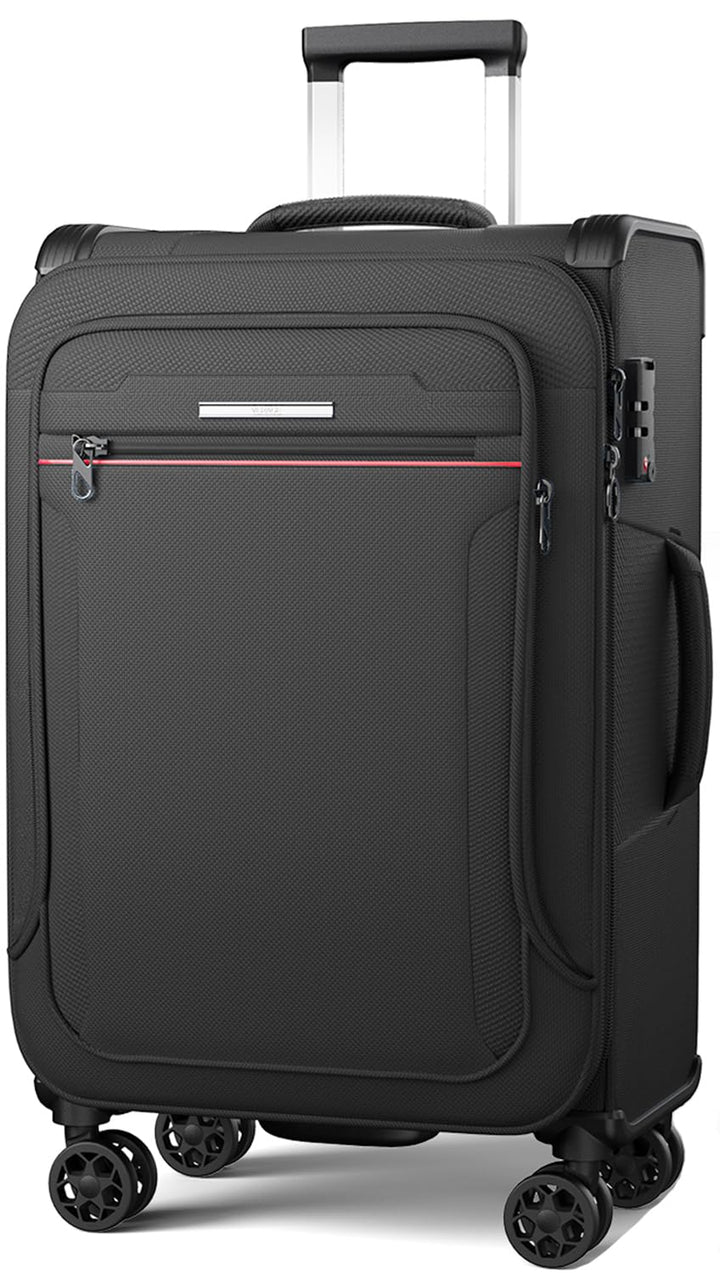 Weichschalenkoffer gross 82x48x30cm erweiterbar - Stoffkoffer Trolley wasserfest, Reisekoffer mit 4