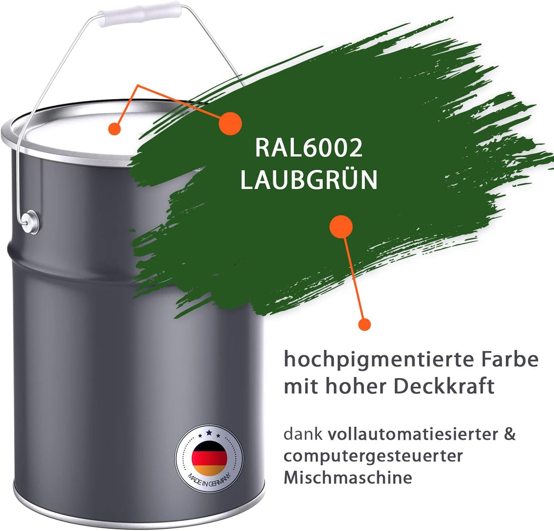 1K PU Bodenversiegelung RAL6002 Laubgrün 10kg für aussen I Bodenbeschichtung & Versiegelung für Beto