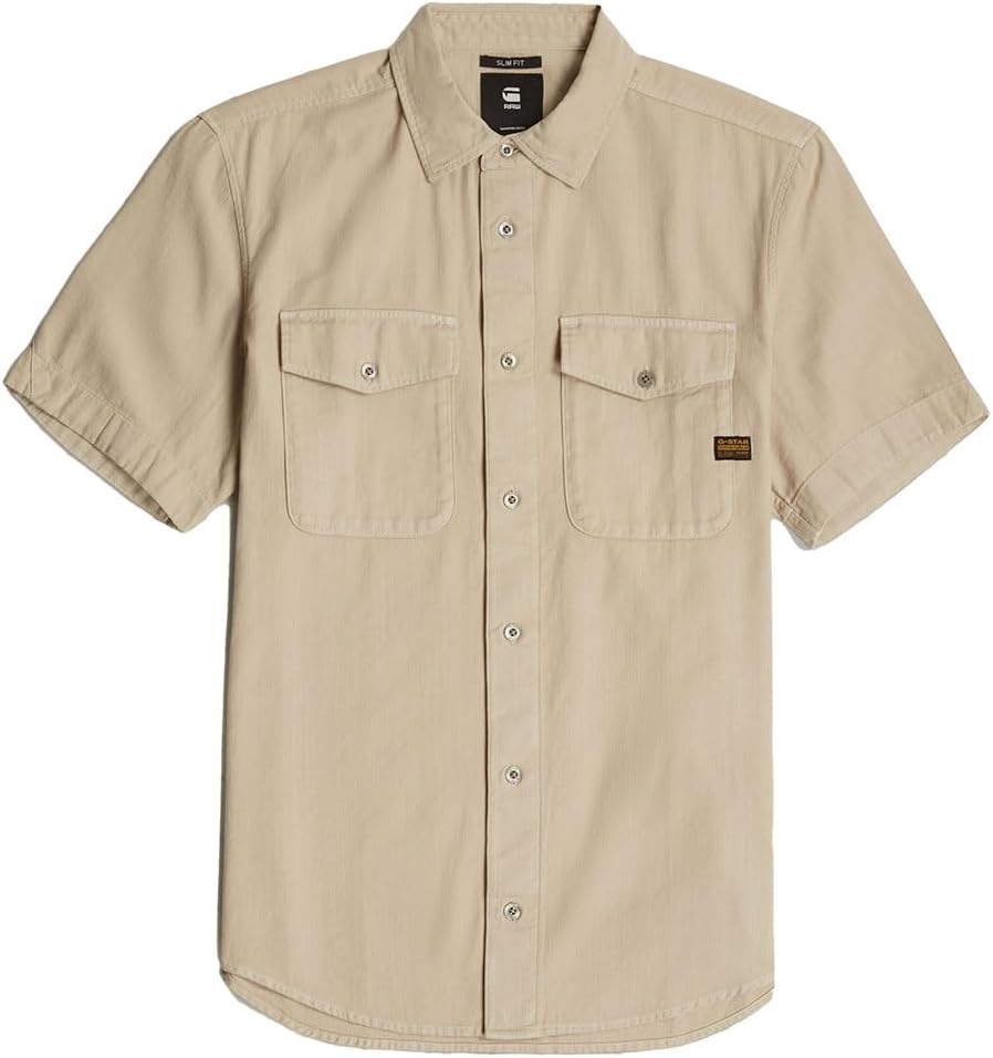 G-STAR Herren Marine Slim Long Sleeve Shirt XS Beige (Dk Brick Gd D19751-d454-d848), XS Beige (Dk Br
