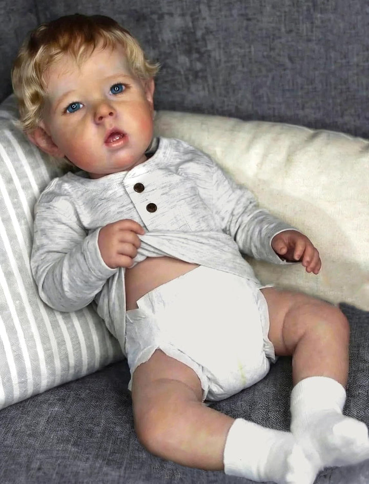 Zero pam Reborn Baby Vollsilikon Lebensecht 50CM Reborn Puppen Lebensecht 3D Haut Silikon Baby Junge
