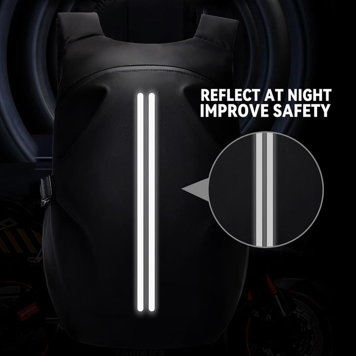 HYC00 Motorradrucksäcke für Herren, wasserdichter Helmrucksack, Motorradzubehör, Laptoptaschen, Reis