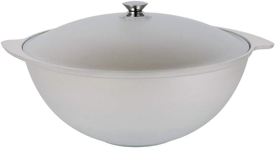 rukauf. SET Utschak, 37 cm + 9 Liter Kasan Kazan aus ALU + Schaumlöffel/Feldküche Gulasch-Kessel Feu