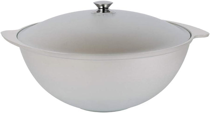 rukauf. SET Utschak, 37 cm + 9 Liter Kasan Kazan aus ALU + Schaumlöffel/Feldküche Gulasch-Kessel Feu