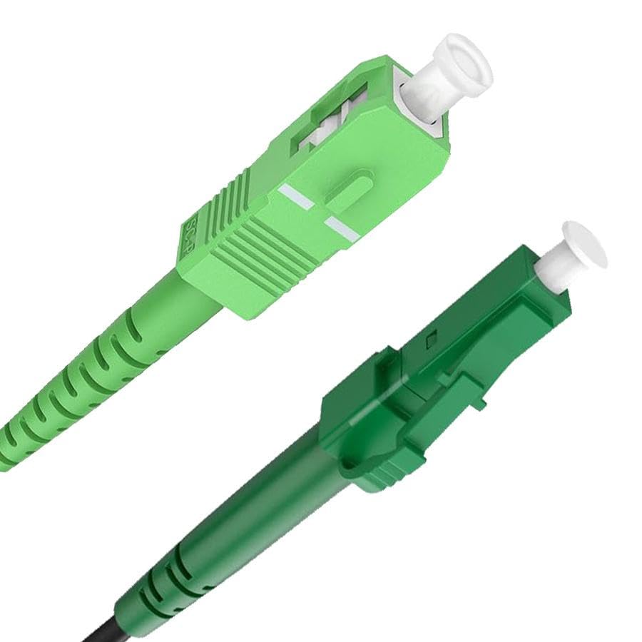 Elfcam® - 50m Geschirmtes Stahl-Lichtwellenleiterkabel SC/APC zu LC/APC,Geeignet für Innen- und Auss