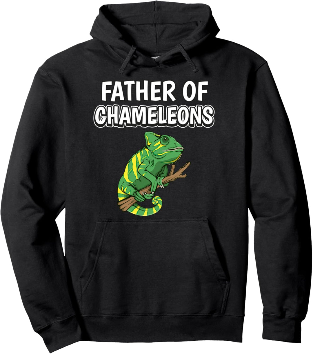 Herren Jungen Father Of Chameleons Papa Vatertag Chamäleon Pullover Hoodie