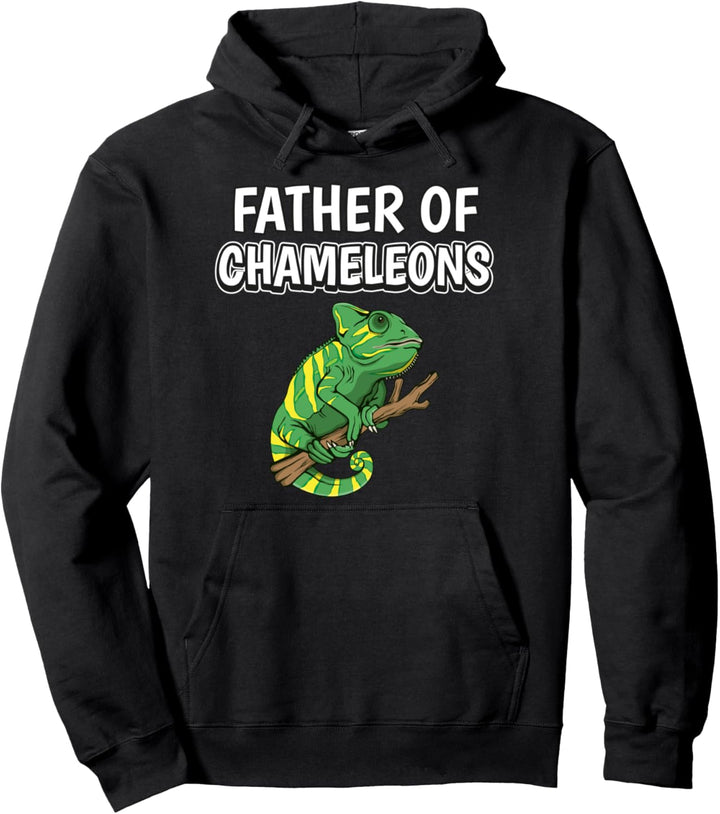 Herren Jungen Father Of Chameleons Papa Vatertag Chamäleon Pullover Hoodie