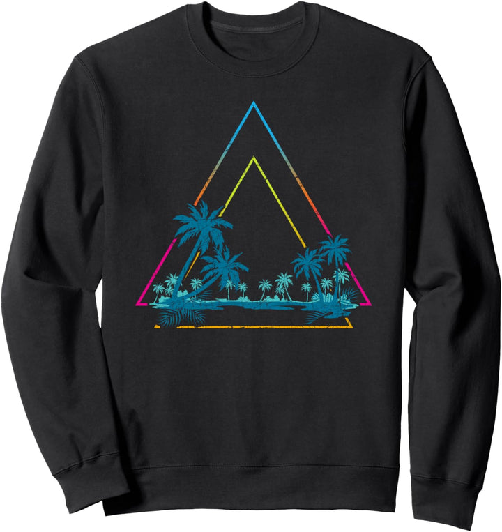 Sommer Palmen 90er Kunst Vaporwave Aesthetic Vaporwave Sweatshirt