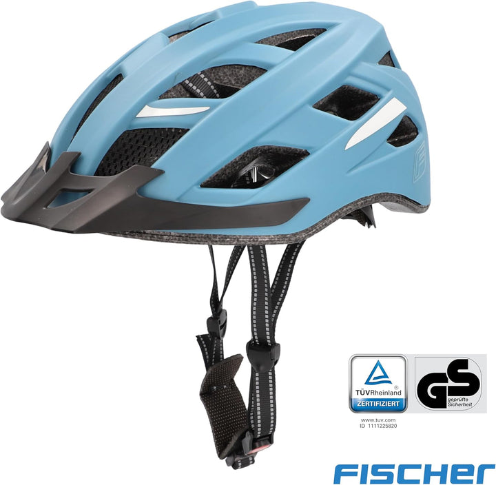 FISCHER Fahrradhelm, Radhelm, Cityhelm Urban Plus, mit integriertem LED-Rücklicht für Damen und Herr