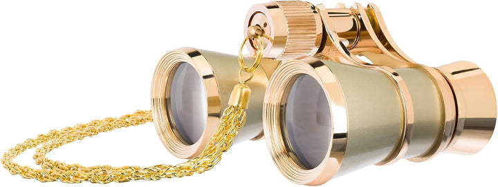Levenhuk Broadway 325B Opernglas (Goldfarbiges Theaterfernglas mit Kette) GOLD, mit Kette, kein Lich