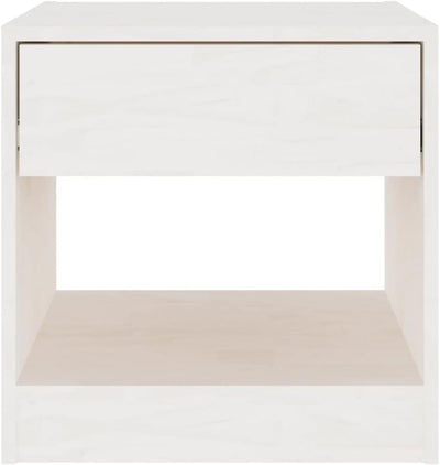 homiuse 40x31x40 cm Nachttische Weiss NachtkäStchen Night Stand Schubladen Schubladenbox Holz Bedsid