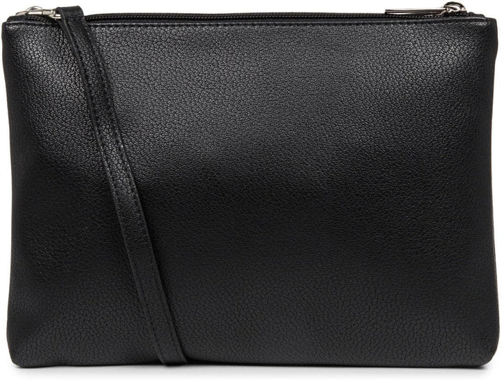 Lancaster Paris Maya Damen Umhängetasche mit Doppelreissverschluss, 26 cm Einheitsgrösse Schwarz, Ei