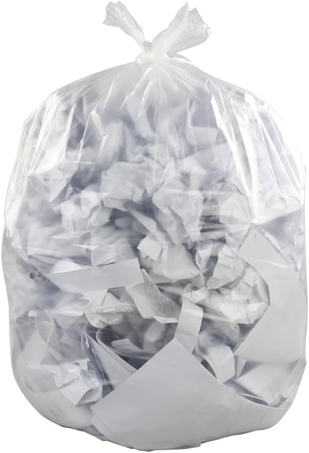 Ucake 50 l Mülltüte Abfallsäcke Müllbeutel, 110 Stück, Transparent, 1 Rolle 50 L (Pack of 1), 50 L (