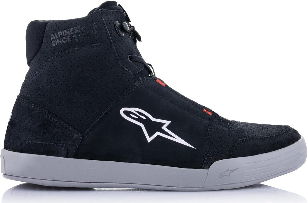 Alpinestars Chrome Motorradschuhe Herren (schwarz/grau/rot), 9=(42) 42 EU Schwarz, 42 EU Schwarz