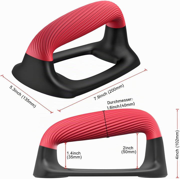 Kipika Liegestützgriffe für Zuhause – Push-Up Bars mit Anti-Rutsch-Unterseite,Soft Handles,Set of 2