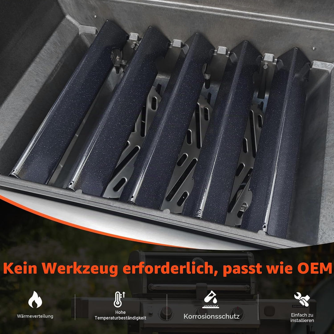 QuliMetal Aromaschienen für Weber Genesis II/LX 300, passend für Genesis II E310, II E315, II E335 (