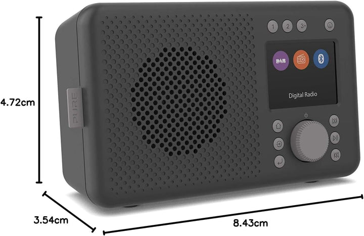 Pure DAB+ tragbares DAB+ Radio mit Bluetooth 5.0 (DAB/DAB+ und UKW Radio TFT Farbdisplay 20 Sendersp