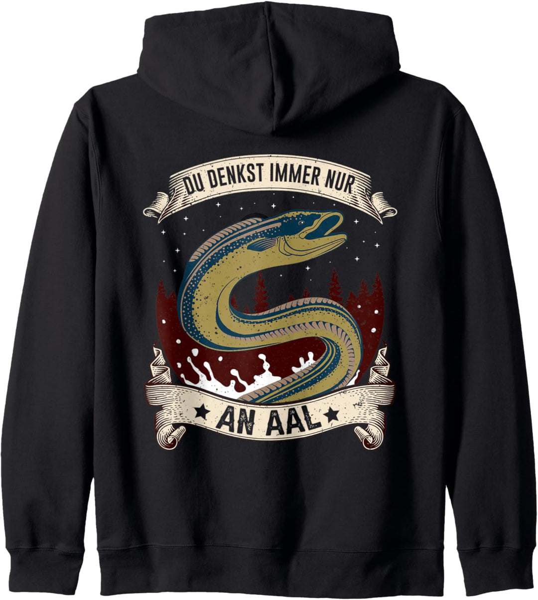 Aal Angler Spruch Du Denkst Immer Nur An Aal Angeln Geschenk Kapuzenjacke