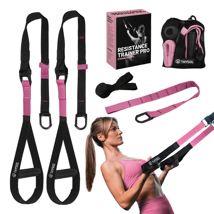 THYSOL® Resistance Trainer Pro Xtreme Straps Army | Sling Trainer Set with Adjustable Door Anchor |
