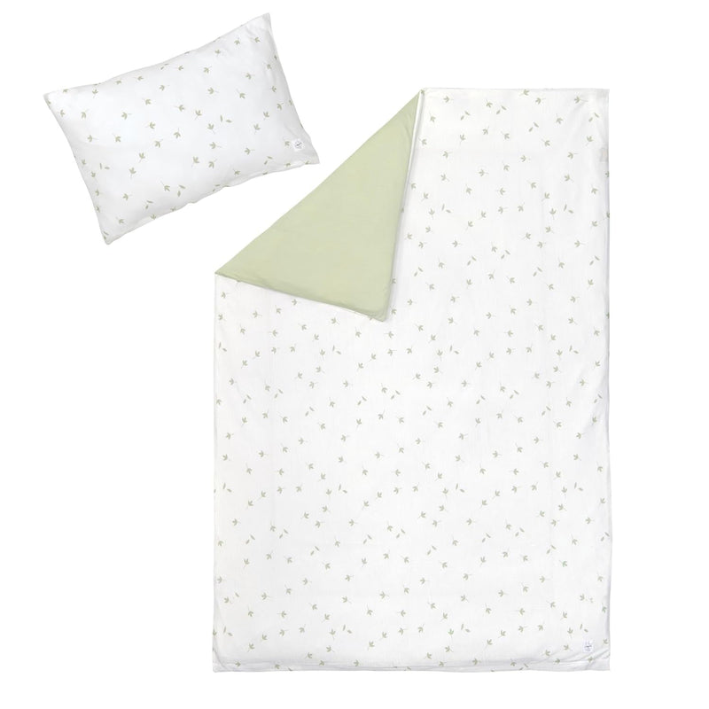 LÄSSIG Kinder Bettwäsche Set aus Single Jersey mit TENCEL™ Lyocell 2-teilig/Bedding Set Leave milky/