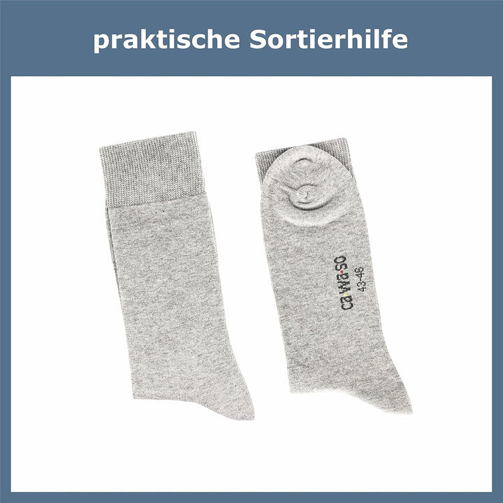 Herren Socken aus 100% Baumwolle | Reine Baumwollsocken im 10er-Set | Freizeitsocken ohne Naht mit v