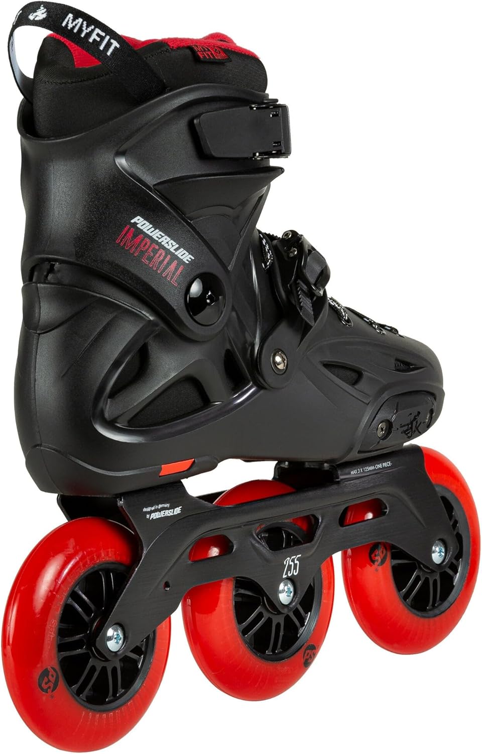 Powerslide Inline Skate Imperial Black Red 110, für Urban und Fitness, für Damen und Herren 45-46, 4