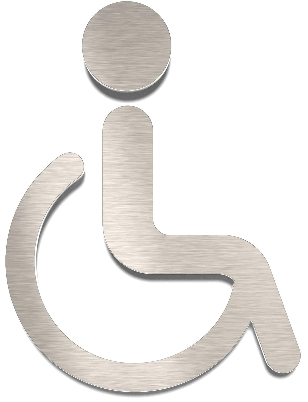 Edelstahl WC-Schild - selbstklebend & pflegeleicht - Design Toiletten-Schild - Rollstuhl-Fahrer Pikt