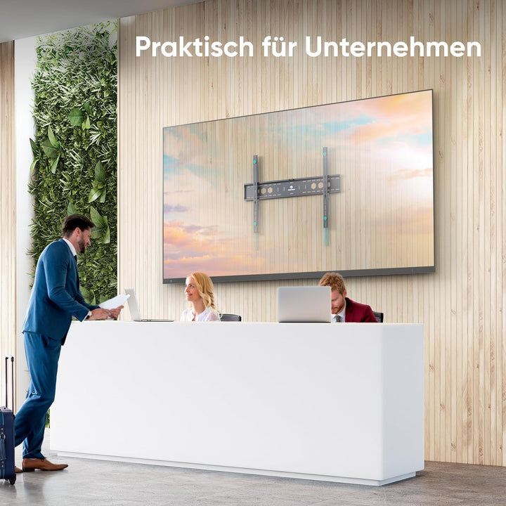 ONKRON TV Wandhalterung flach für 60-110 Zoll Fernseher bis zu 120 kg, Ultra Slim Wandhalterung Fern