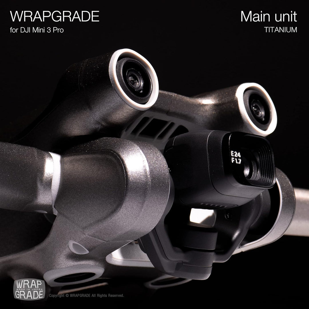 WRAPGRADE Skin Kompatibel mit DJI Mini 3 Pro (Titanium)