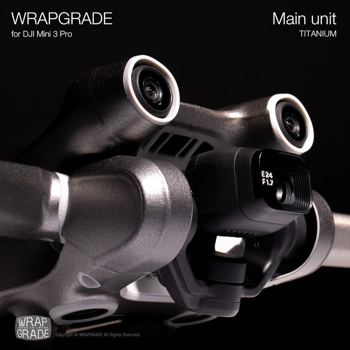 WRAPGRADE Skin Kompatibel mit DJI Mini 3 Pro (Titanium)