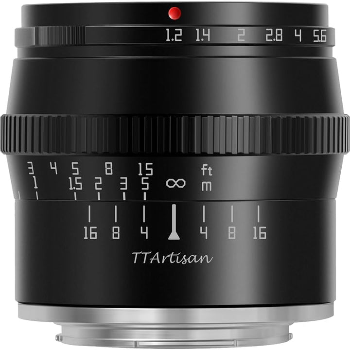 TT Artisan 50mm F1.2 APS-C Objektiv Anschluss Nikon Z Mount Black Manueller Fokus optischer Aufbau 1