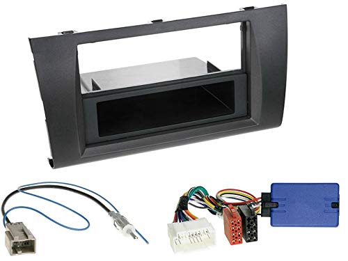 1 DIN Radio Einbauset mit Lenkradfernbedienung für Suzuki Swift (EZ/MZ) 2005-2010 schwarz