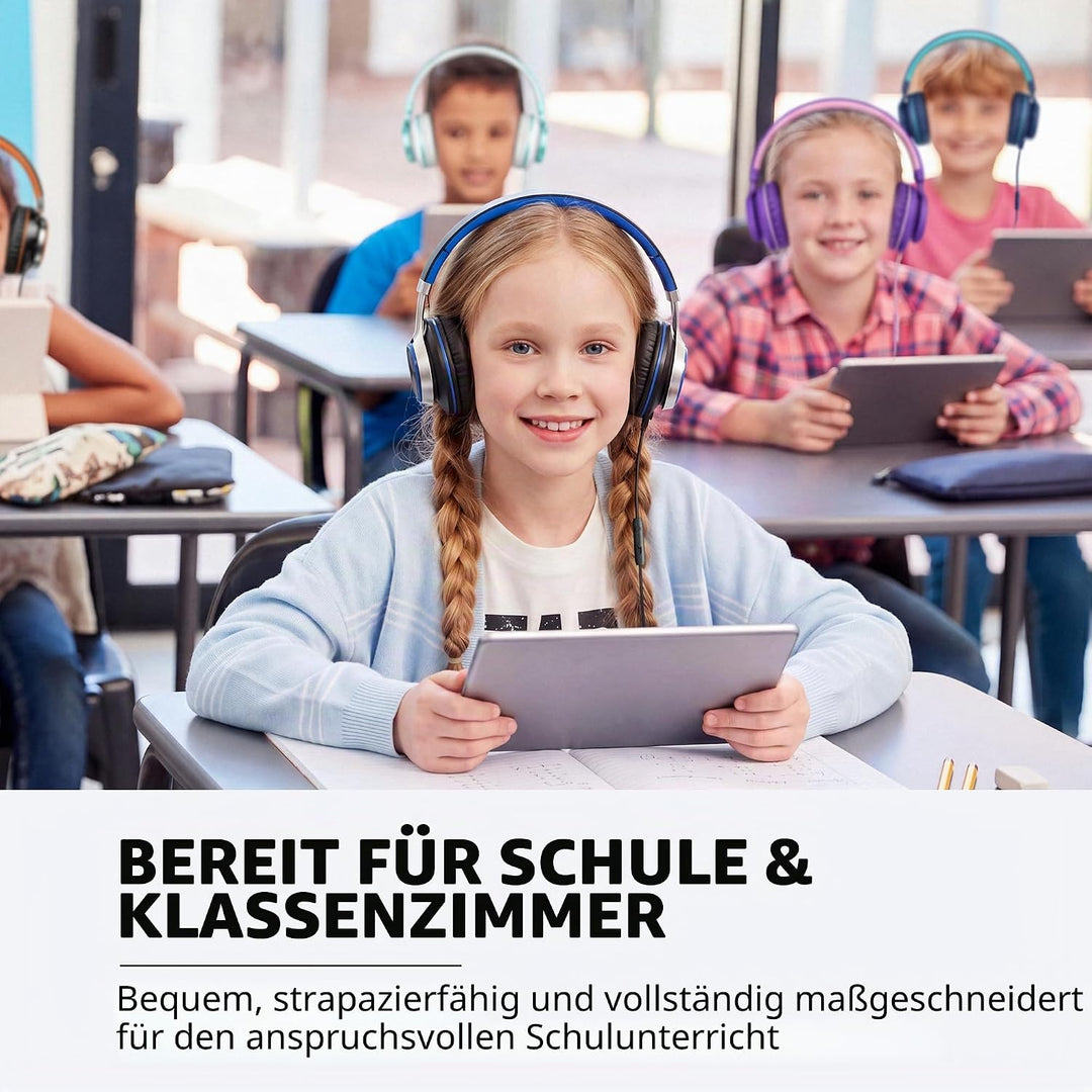 AILIHEN C8 Kopfhörer mit Kabel Mikrofon und Lautstärkeregler Faltbar 3,5mm Headsets On-Ear für Smart