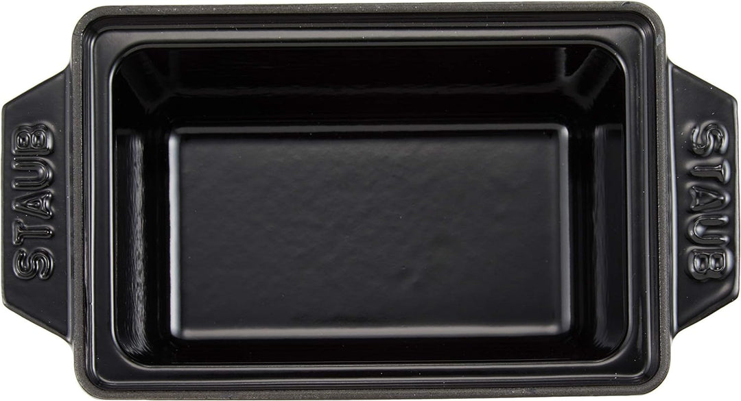 Staub 40509-571-0 Terrine, 15 x 11 cm, 0,7 L, Innen schwarz glänzend, schwarz