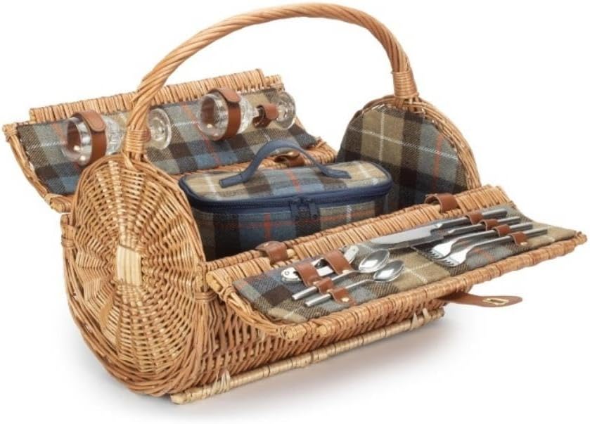 Red Hamper Picnic Basket Picknickkorb, Weidengeflecht, Natur, Für 2 Personen
