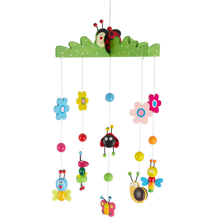 Bieco 3D Baby Mobile Ø ca. 26 cm | Edition Käferchen aus Holz | Mobile Baby Mädchen/Mobile Baby Jung