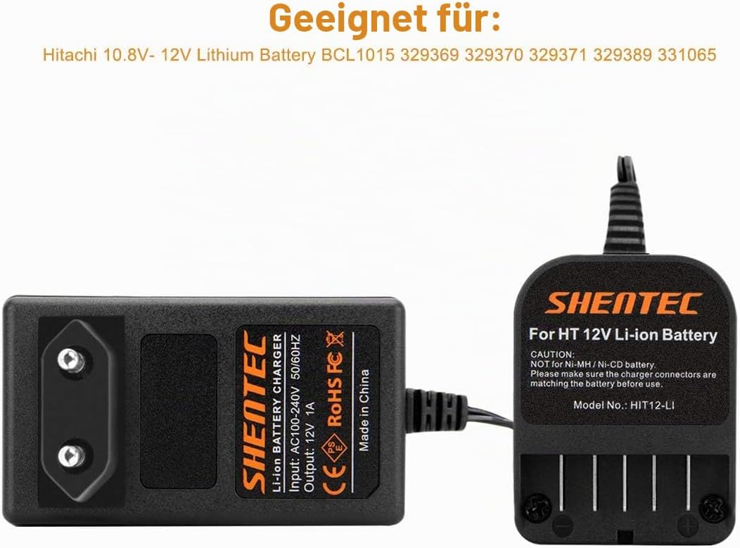 Shentec 10,8V-12V Li-Ionen Ladegeräte Für Hitachi BCL1015 329369 329370 329371 329389 331065 Einschu