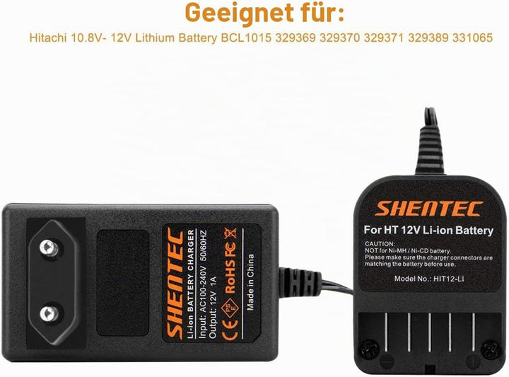 Shentec 10,8V-12V Li-Ionen Ladegeräte Für Hitachi BCL1015 329369 329370 329371 329389 331065 Einschu
