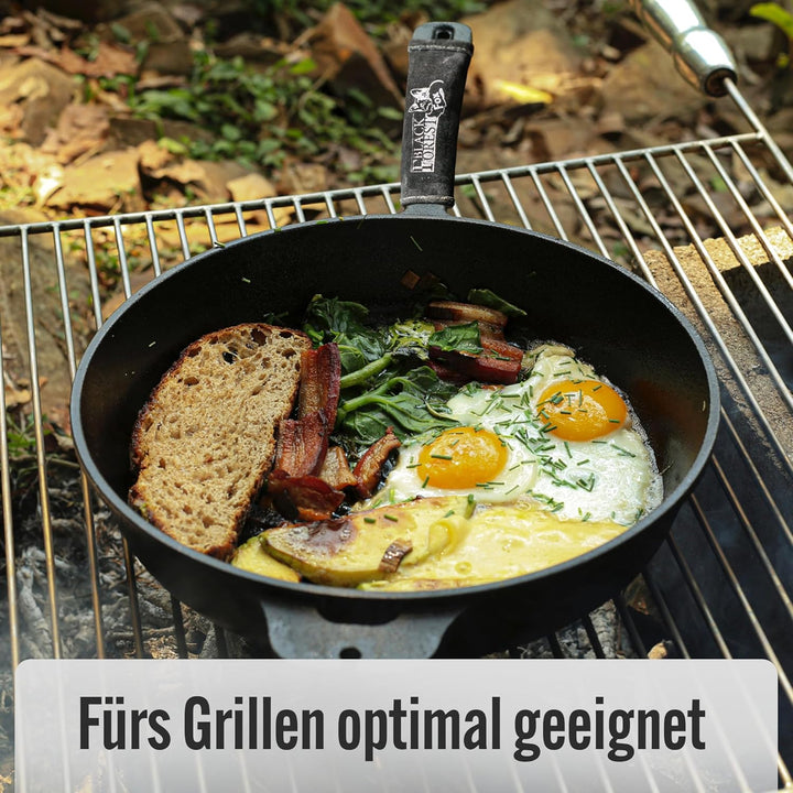 Black Forest Fox Snout Aramid Kevlar | Griffhülle | Feuerpfanne | Gusseisen-Griffabdeckungen | Leder