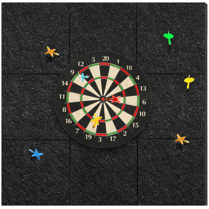 KEAGAN Dartboard-Wandschutz, Filz-Dartboard-Wandschutz, Selbstklebend, Gespleisst, Wandumrandung für