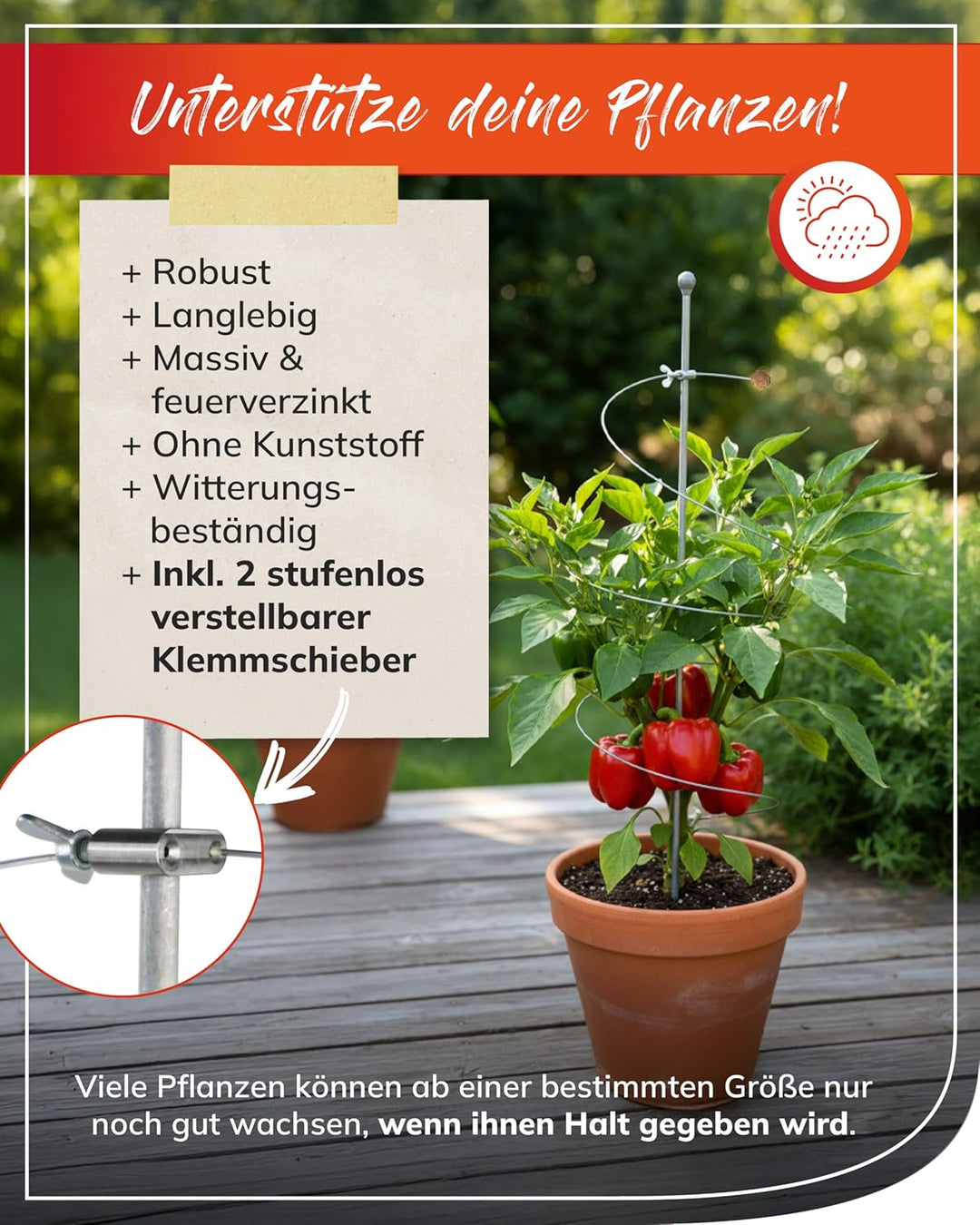 Pflanzenstab Rankhilfe Pflanzen stütze Rankstäbe Pflanzenstäbe Pflanzenstütze Gartenstab Rankstab -