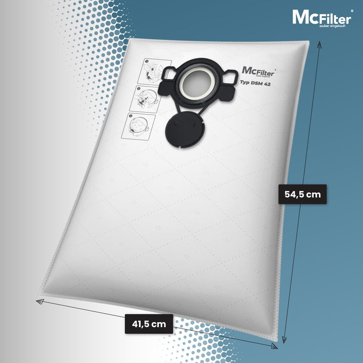McFilter | 20x Staubsaugerbeutel kompatibel mit MAKITA VC2000L VC2010L VC2012L VC2511L VC2512L VC301