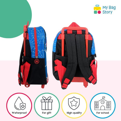 mybagstory - Trolley – Spiderman – Blau – Kinder – Schule – Kindergarten – Grundschule – Schulranzen